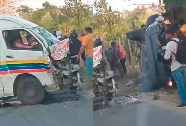 Dos mujeres y 3 niños heridos, deja accidente en la carretera Villahermosa-Nacajuca