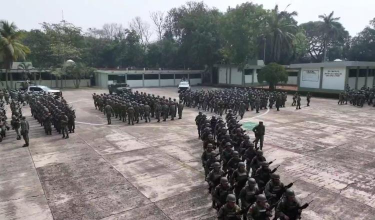 Llegan 800 elementos para reforzar seguridad de Tabasco