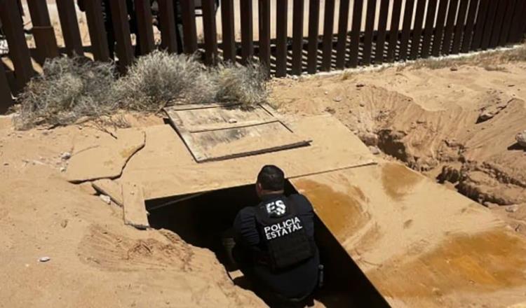 Descubren "narcotúnel" bajo el muro fronterizo en Sonora