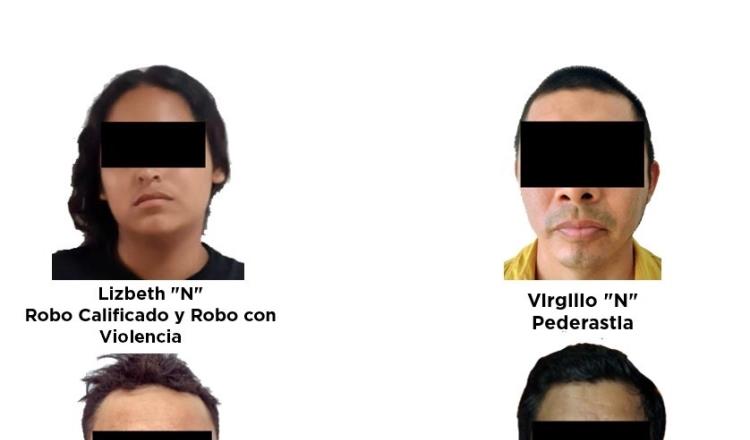 Detiene FGE a 6 sujetos y una mujer por tentativa de feminicidio, robo, pederastia y otros delitos