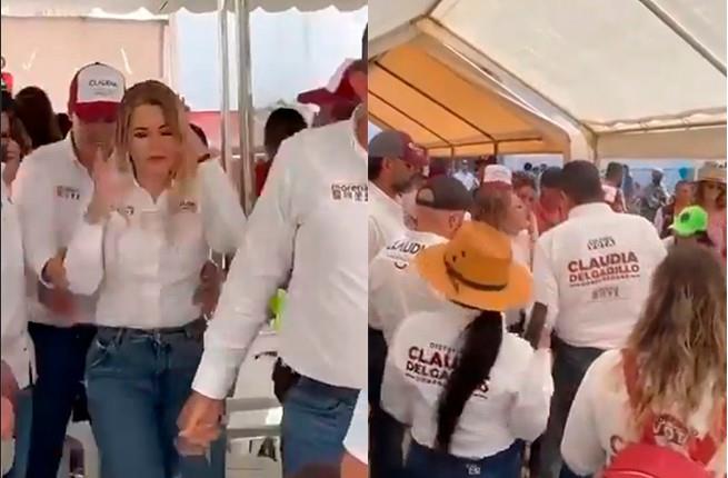 Captan a candidata de Morena al gobierno de Jalisco en presunto estado de ebriedad durante mitin