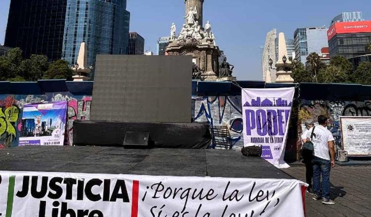 Protestan en CDMX trabajadores del Poder Judicial