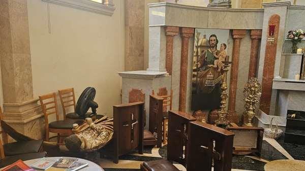 Por "orden" de la Santa Muerte, sujetos atacan iglesia en Culiacán, Sinaloa