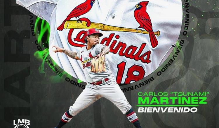 Carlos ´Tsunami´ Martínez, nuevo lanzador de Olmecas