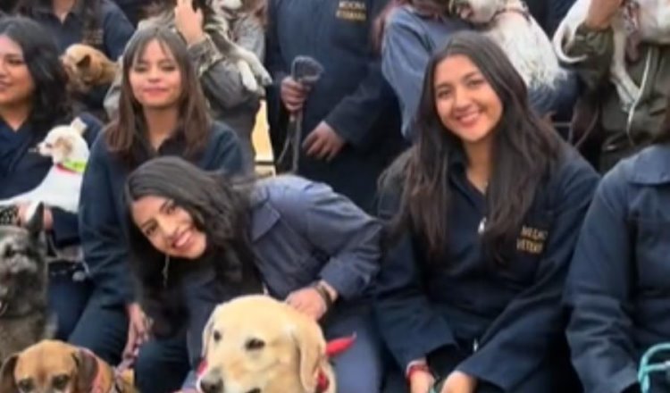 Estudiantes de veterinaria invitan a sus mascotas a foto de generación