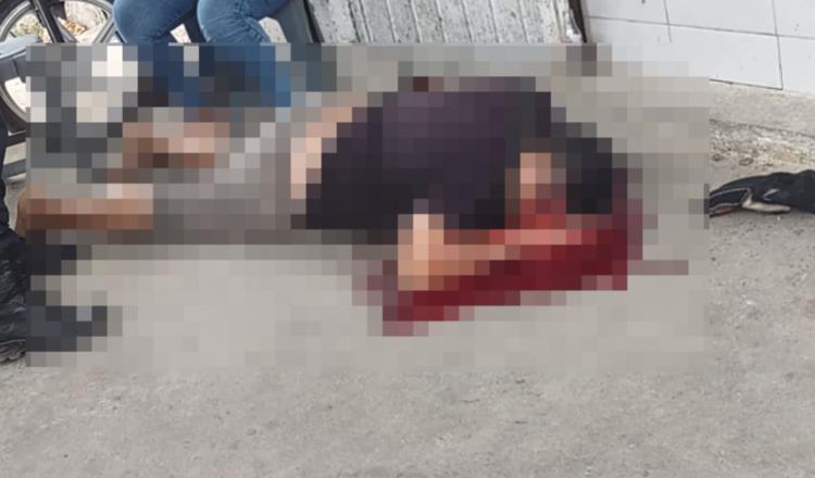 Balean a pareja en carnicería de Villa Chichicapa, Comalcalco