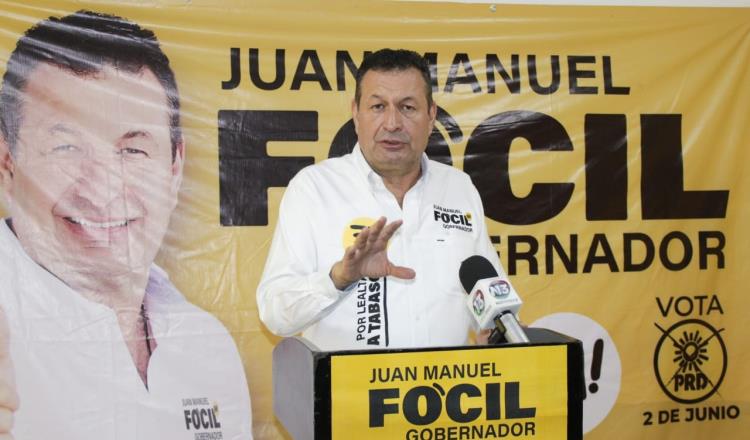 Fócil afirma que ganará elección a gobernador por 100 mil votos