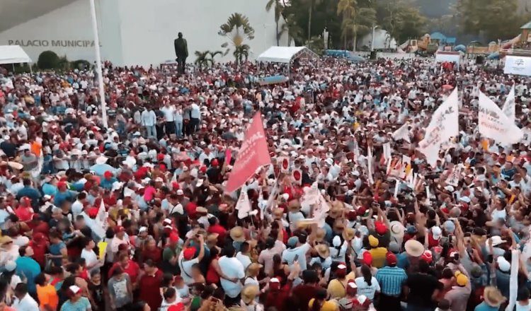 Plazas no votan: Beaurregard tras cierre de campaña de May y Sheinbaum en Villahermosa 