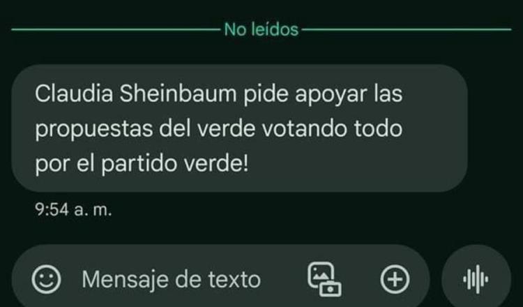 Desconoce PVEM quien envió mensajes masivos pidiendo voto