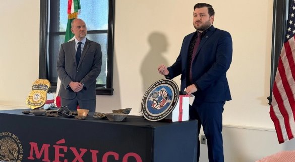 EE. UU. devuelve 35 piezas arqueológicas a México, informa SRE