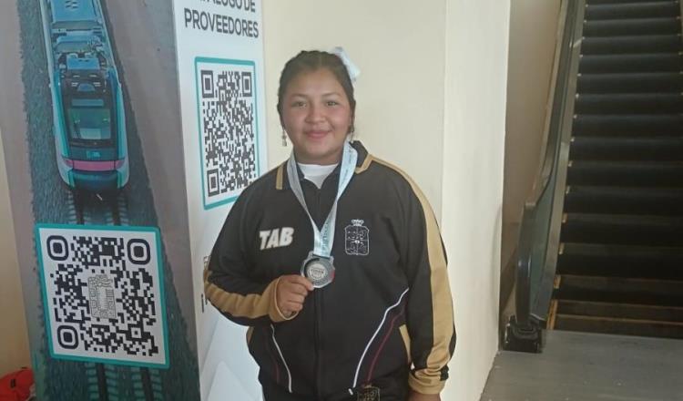 Pesista tabasqueña Pilar del Carmen Díaz gana plata en Nacionales Conade
