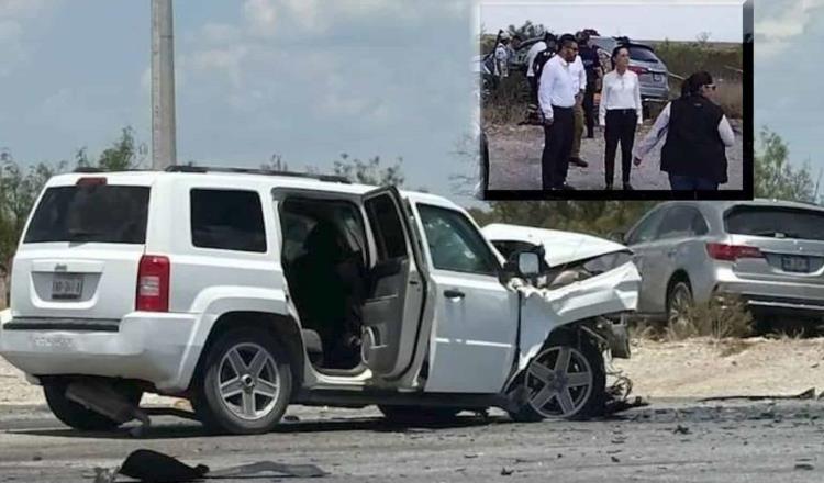 Equipo de Sheinbaum sufre accidente vial en Coahuila; muere una persona