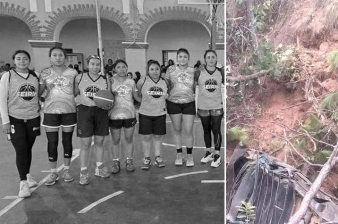 Fallecen 3 integrantes de equipo femenil de baloncesto de San Cruz, Oaxaca, en volcadura