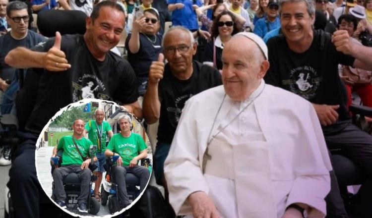 2 personas hacen más de 700 kilómetros en silla de ruedas para visibilizar ante el Papa enfermedades raras