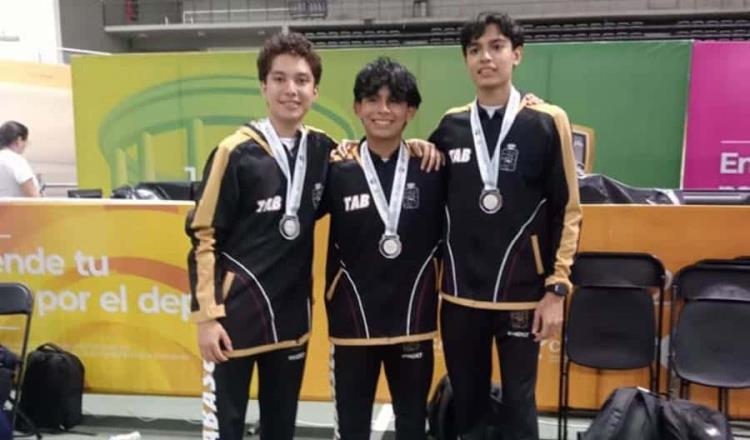 Equipo tabasqueño logra plata en Taekwondo poomsae de los Nacionales Conade