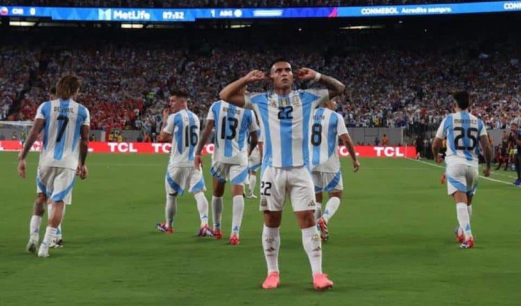 Argentina vence a Chile 1-0 y es líder del Grupo A de Copa América