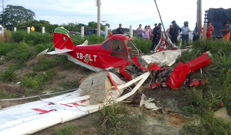 Fallece piloto tras desplomarse avioneta de fumigación en Centro