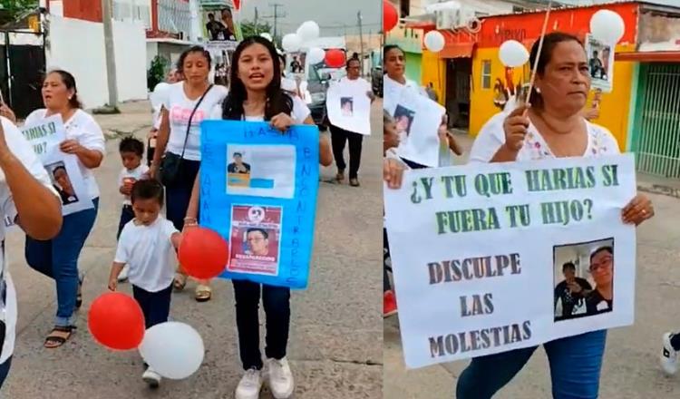 Marchan en Balancán por los desaparecidos; piden que regresen