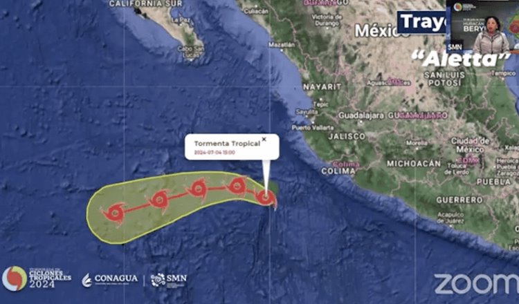 Se forma Tormenta Tropical ´Aletta´ en el Pacífico