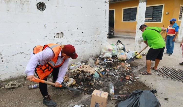 Se suman 140 vecinos de Tierra Colorada a jornada de limpieza