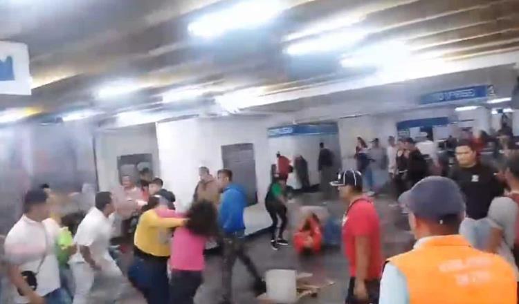 Ambulantes protagonizan campal en el Metro CDMX