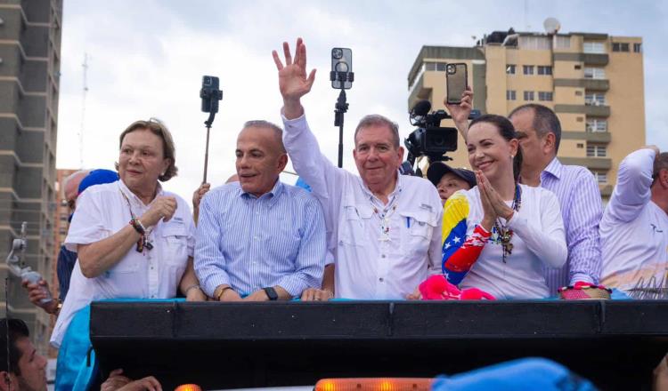 González y Machado encabezan multitudinario cierre de campaña previo a elecciones en Venezuela