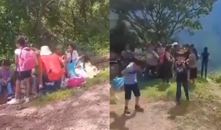 Difunden video de chiapanecos huyendo a Guatemala por violencia