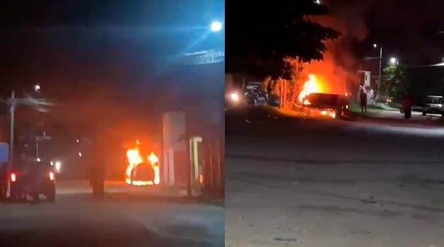 Reportan incendios de vehículos en Centro y Comalcalco