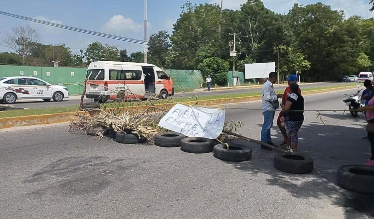 ¡Otra vez! Bloquean la Villahermosa-Nacajuca por planta de tratamiento