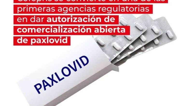 Da Cofepris registro sanitario a Paxlovid para tratar COVID