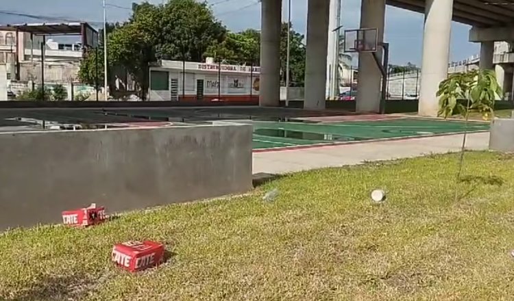 En mal estado canchas abiertas hace apenas 2 meses en Guayabal