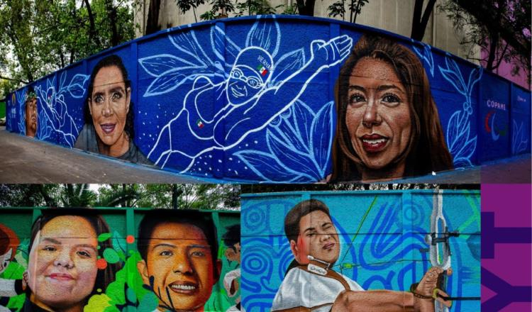 Murales en CDMC celebran a paratletas mexicanos que nos representarán en París 2024