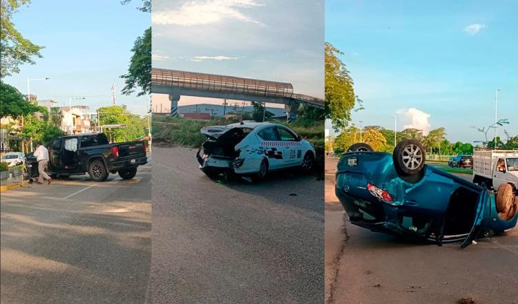 Un lesionado y cuantiosos daños materiales dejan tres accidentes en Centro