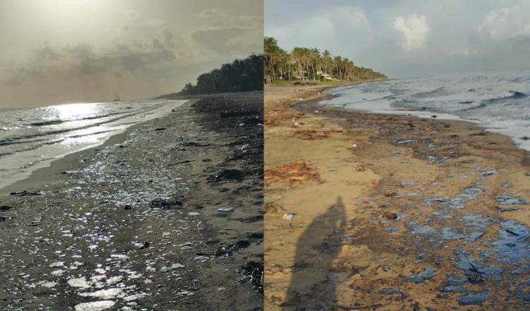 Chapapote afecta 16 kilómetros de playa en Paraíso; impacta turismo