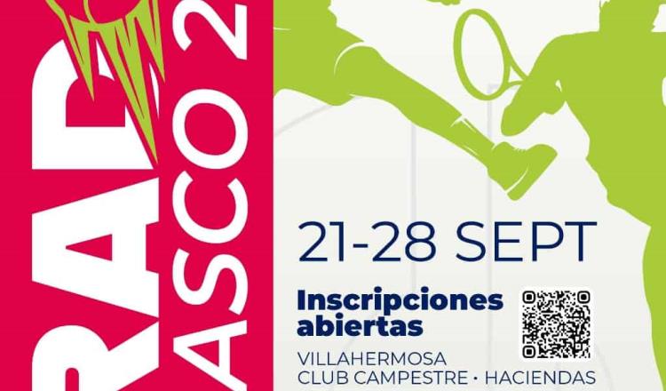 Lanzan convocatoria del torneo de Tenis GRADO 1 a realizarse en septiembre en Villahermosa