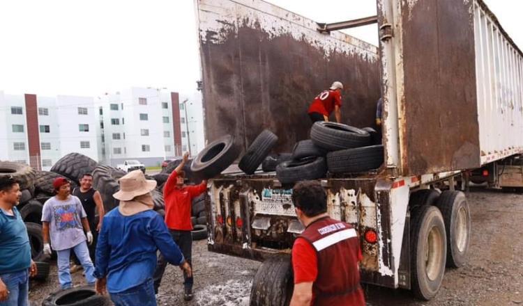 Destruyen 440 toneladas de llantas para evitar proliferación del dengue