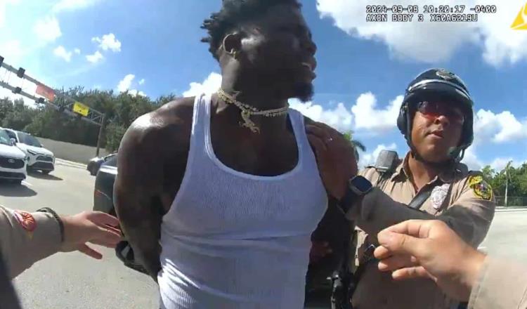 Se revela video oficial del arresto del jugador de la NFL, Tyreek Hill