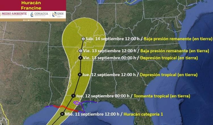 Francine se intensifica a huracán