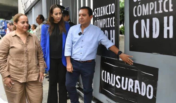 Diputados del PAN "clausuran" CNDH por ser omisa ante violaciones a DD. HH. de reforma Judicial