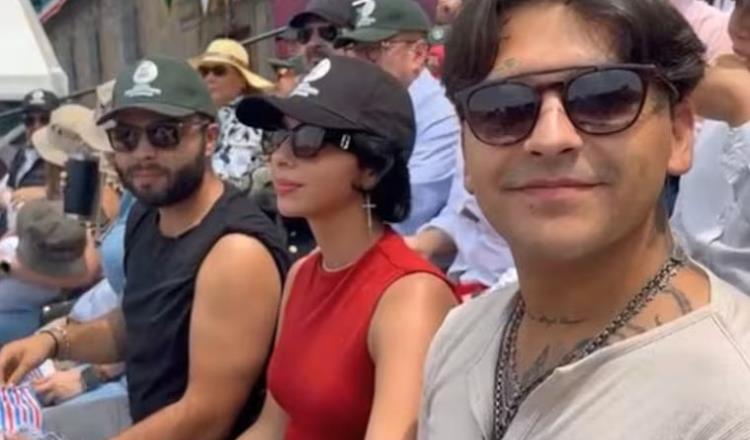 Ángela Aguilar y Cristian Nodal acuden al desfile militar de CDMX