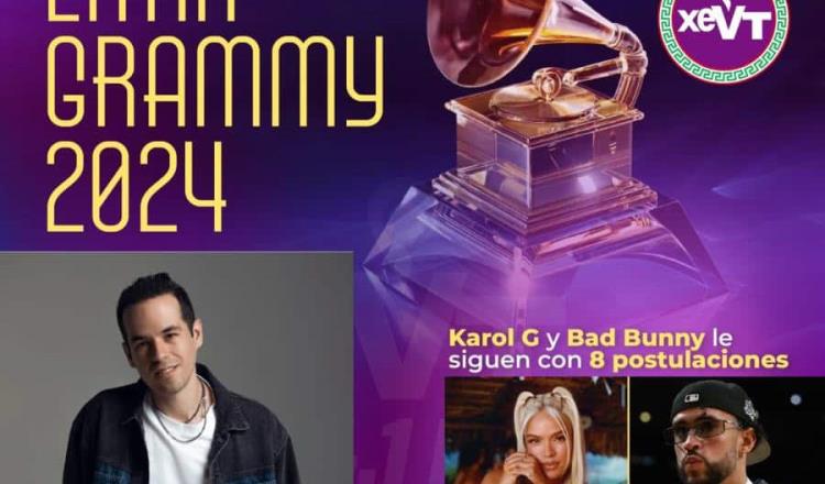 Mexicano Edgar Barrera lidera lista de nominados de Latin Grammy 2024