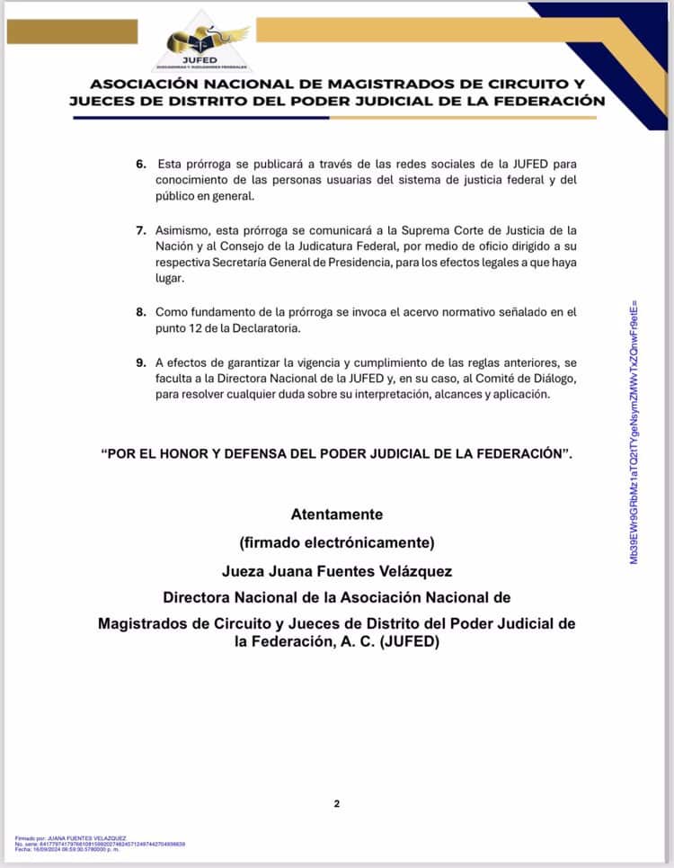 Amplían juzgadores paro laboral contra reforma judicial