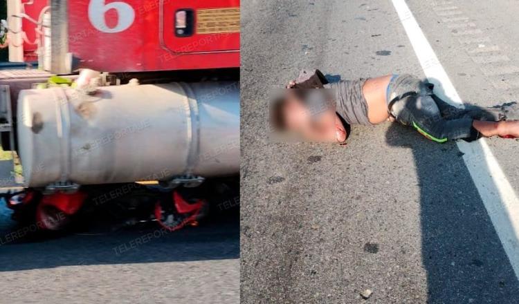 Sujeto muere tras ser embestido por un tráiler en la Cárdenas – Coatzacoalcos 