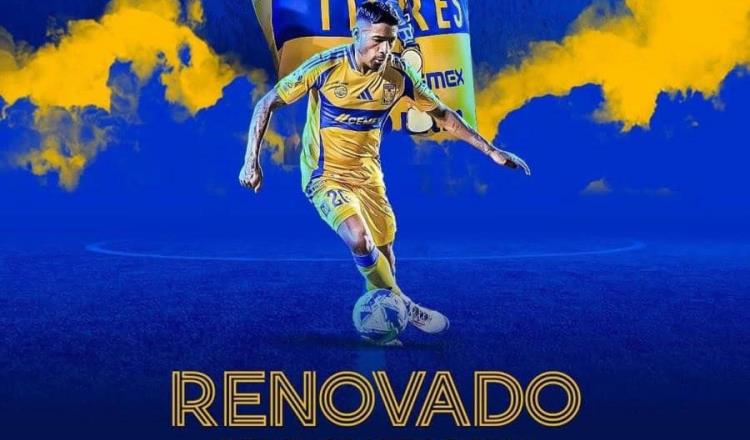 Javier Aquino renueva contrato con Tigres; se queda hasta 2025