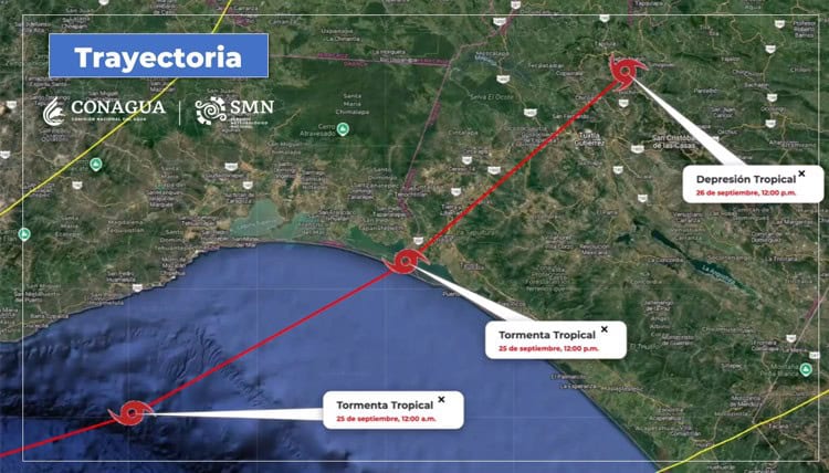 Se forma Depresión Tropical Diez-E en el Pacífico sur