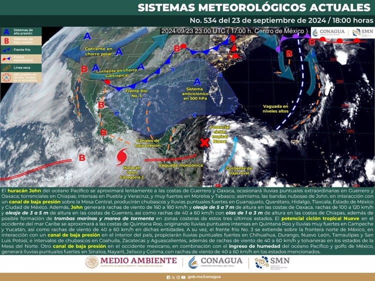 Ciclón Tropical "Nueve" amenaza las costas de Quintana Roo