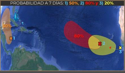 Conagua alerta por posible formación de 4 ciclones