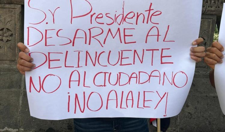 Protestan en la CDMX contra reforma sobre armas de fuego impulsada por Obrador