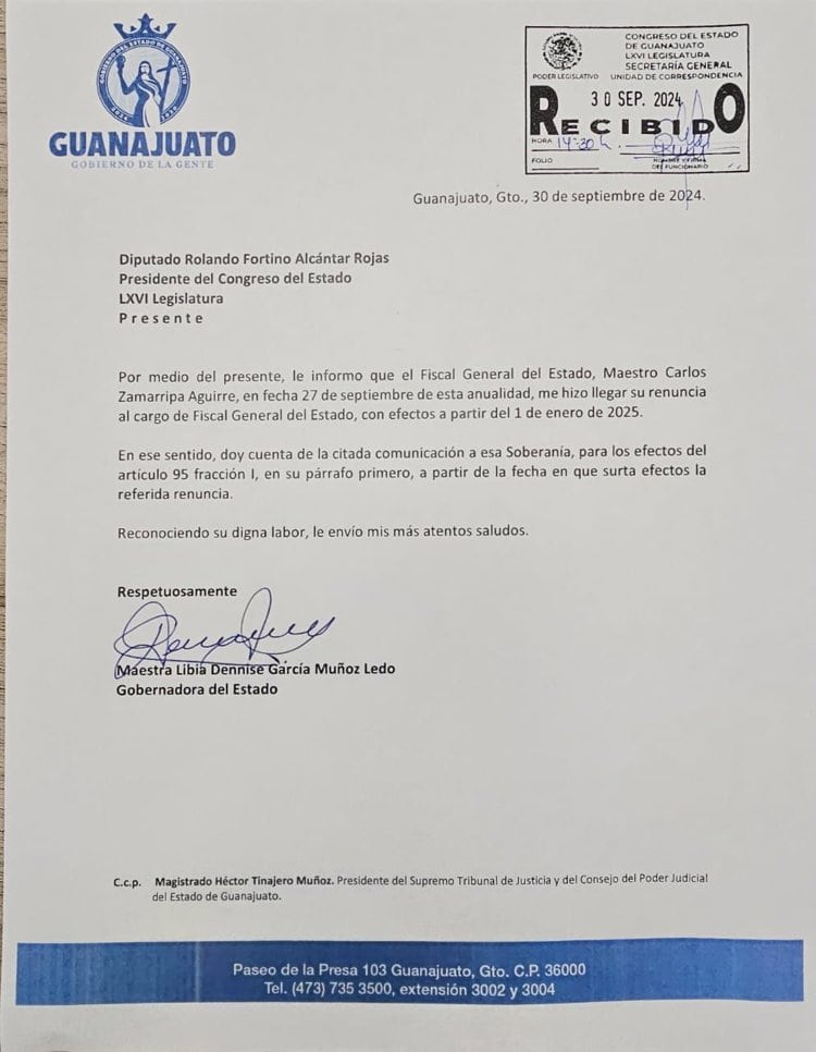 Renuncia Carlos Zamarripa como fiscal de Guanajuato