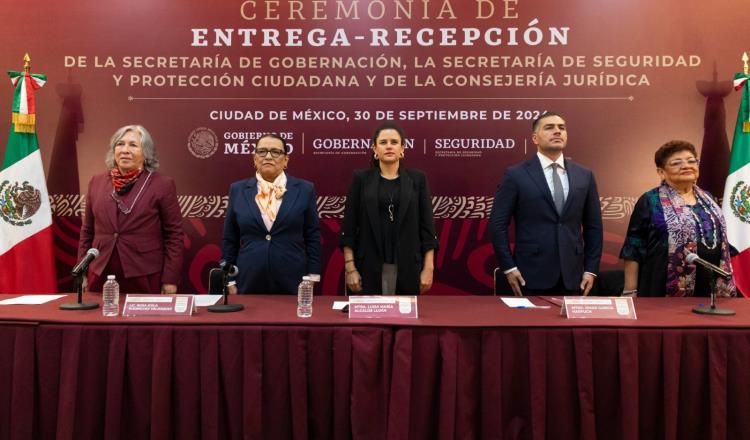 Nuevos funcionarios de Sheinbaum asumen titularidad de la Segob, SSPC y Consejería